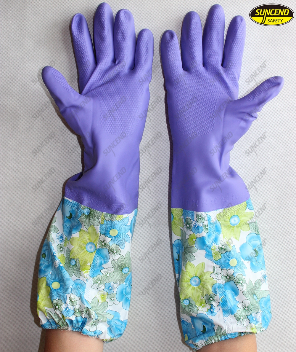 Jersey cotton lined latex household hand protection cold resistant winter gloves