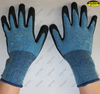 Anti cut nitrile palm coated safety hand gloves
