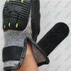 Palm Sandy Nitrile Anti Oil TPR Cut Resistance Gloves with Wrist Strap