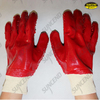 Terry Palm Interlock Liner on Back PVC Fully Coated Gloves with Granule