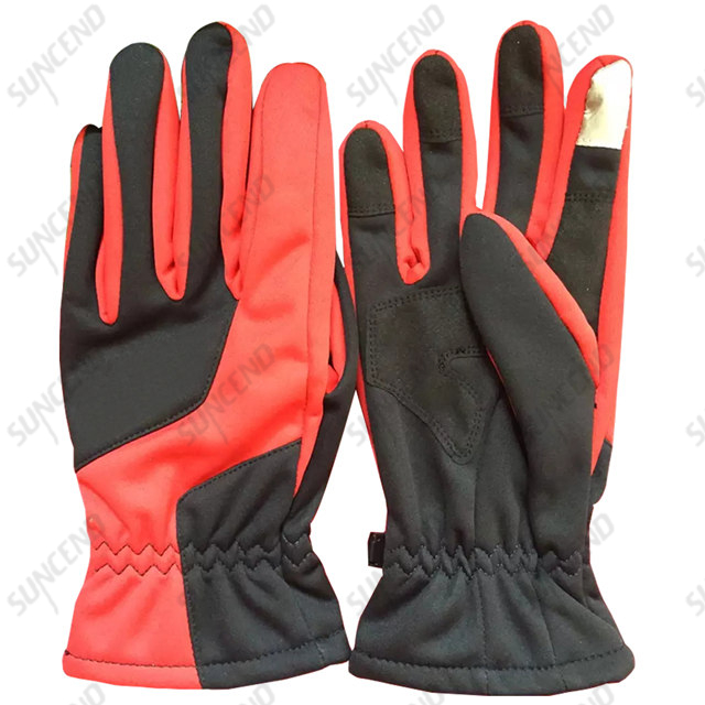Women leather ski hand safety gloves waterproof windproof