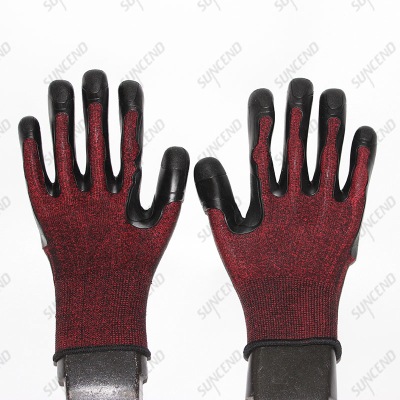  World's Best Grip And Impact Protection Instant High Temperature Resistance TPE Coated Glove