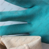 Firm grip anti oil 30cm cotton green full coated foam PVC gloves gauntlet