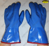Cold resistant pvc double dipped warm liner work gloves