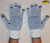 pvc dotted cotton working gloves knitted polycotton gloves