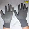 Grey pu palm fit gloves 