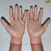 Smooth palm nitrile dipped colorful liner working gloves