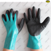 Long cuff sandy nitrile coated nylon liner gloves