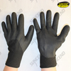 Black sandy nitrile 3/4 coated jersey liner work gloves 