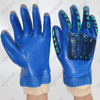 PVC Coated Knit Wrist Rough Finish Work Gloves with TPR Back