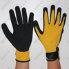 Terry Liner Nitreile Sandy Coated Winter Gloves with Velcro Wrist 
