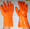 PVC double coated granule waterproof safety good grip work glove