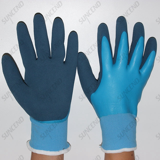 Nylon/polyester Double Dipped Foam Nitrile Gloves