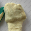 Winter construction work green crinkle custom latex gloves with terry