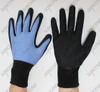 Flexible and breathable 15g nylon+spandex daily duty work gloves with crinkle la
