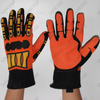 Anti Impact Flame Resistant Industrial Protective Mechanical Cow Leather Safety Work Gloves with TPR