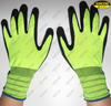 Textured latex coated industrial hand work gloves