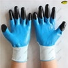 Safety working use smooth nitrile coated hand job gloves