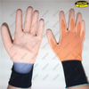 Printing logo polyester liner PU coated testing gloves