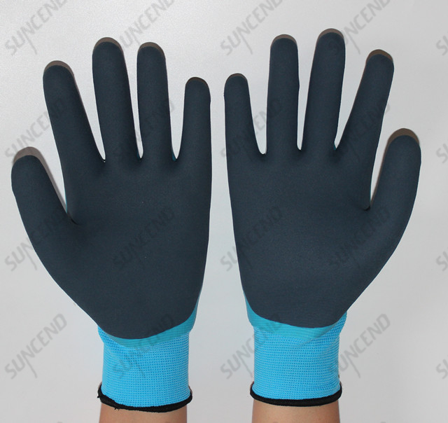 SUNCEND Customized WG-318 Gloves Fully Coated Latex Waterproof Work Glove