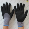 15G spandex nylon liner 3/4 coating micro foam nitrile PVC dots gloves