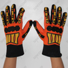 Anti Impact Flame Resistant Industrial Protective Mechanical Cow Leather Safety Work Gloves with TPR