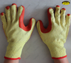 Mechanical industrial natural rubber coated safety work gloves