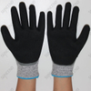 HPPE Liner Nitrile Coated Double Dipped Cut Resistant Gloves with Sandy Finish