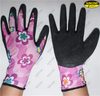 Micro crinkle latex coated fashionable liner safety hand gloves