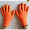 Orange nitrile smooth finish polyester liner gloves