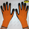 PVC dotted black nitrile coated spandex nylon industrial gloves