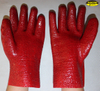 PVC fully coated gloves with rough terry palm and interlock liner on back 