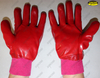 Factory price red pvc coated working gloves