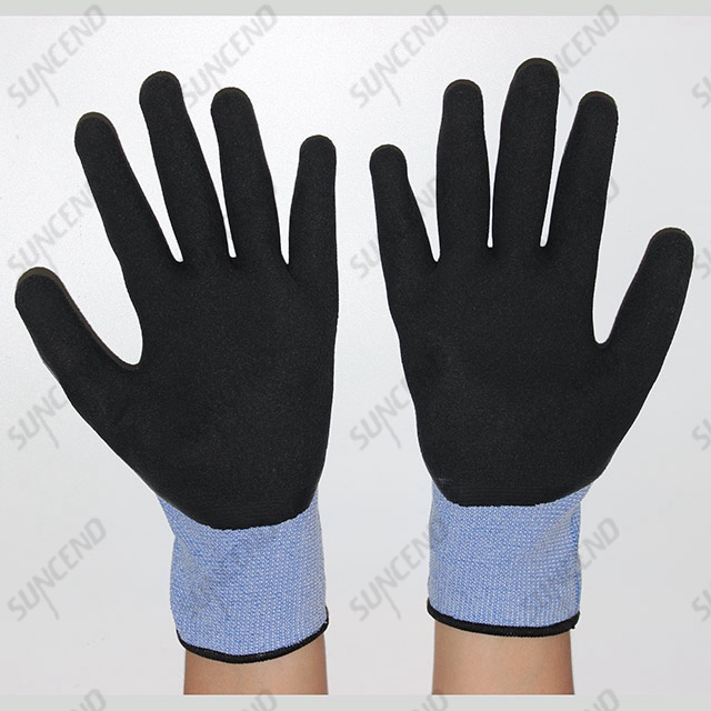 Sandy Nitrile Coated Work Glove with Nylon Liner