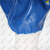 Seamless 13G polyester full coated blue smooth nitrile oil resistant gloves