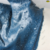 Safety cuff full coated rough blue nitrile oil resistant construction gloves