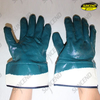 Blue nitrile coaed safety cuff work gloves 