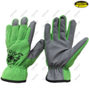 Oil resistant finger reinforced polyester synthetic leather palm safety hand wor