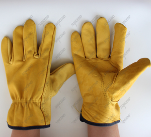Cold work hand protection safety lobor leather drivers work gloves