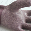 100% thick cotton liner sandblasting anti slip purple latex gloves