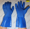 Sandy finish pvc double dipped chemical resistant work gloves