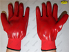 Warm pvc coated gloves construction work safety gloves