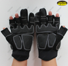 3 fingers mechanical work safety protective synthetic leather palm machinery glo
