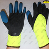 Natural latex coated finger reinforced safety work gloves