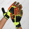 Anti-impact Gripper Gloves TPR Knuckles, Reinforced Thumb Crotch, Hook & Loop Closure, Nitrile Palm, Breathable Work Glove