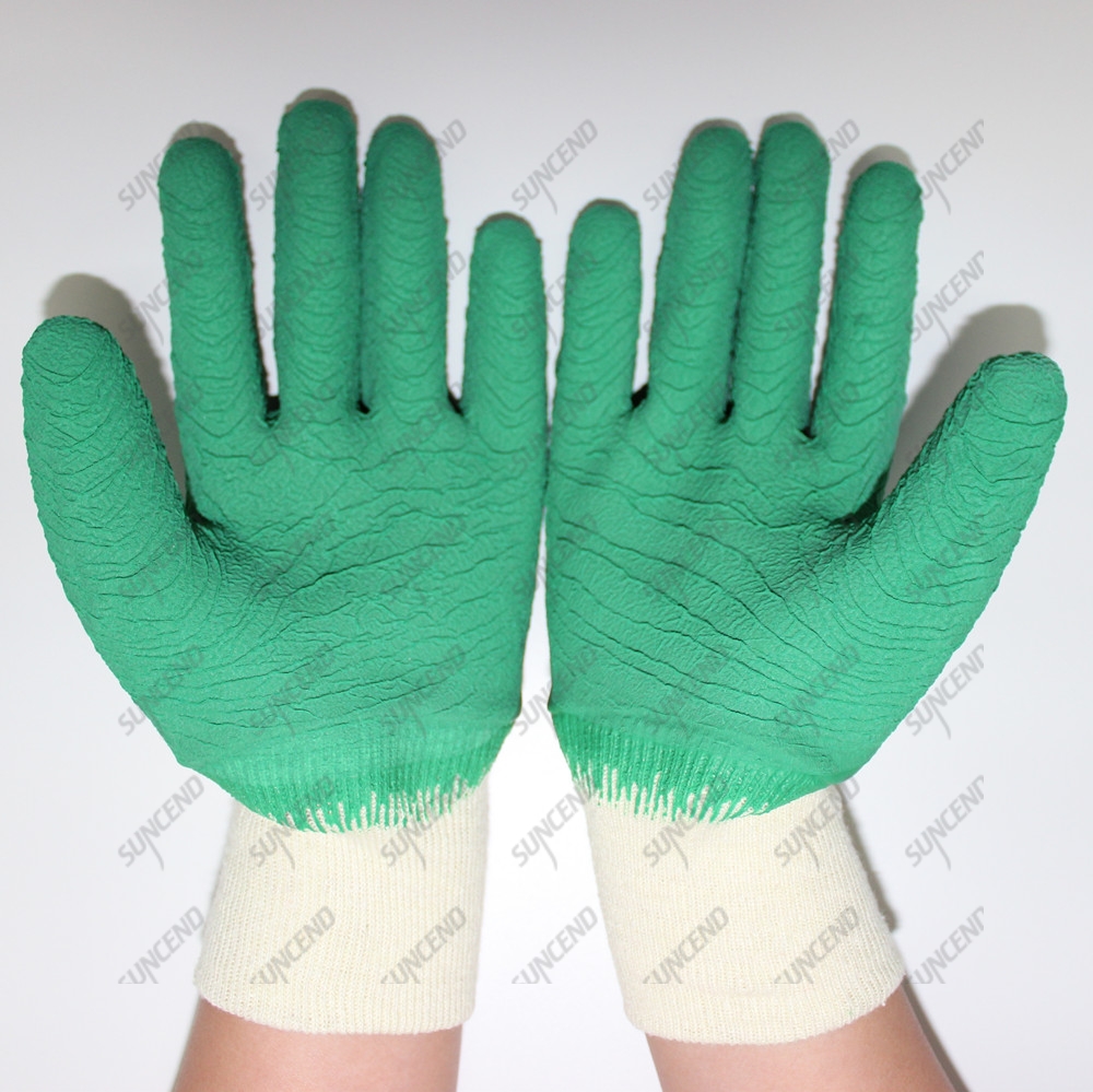 Latex Coated Jersey Lined Anti Abrasion Safety Gloves
