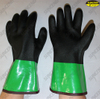 Long cuff warmly working sandy hands PVC coated gloves