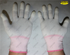 Polyester liner PU fingertips coated industrial working gloves