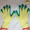 10G polycotton liner crinkle latex palm work gloves
