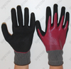 Blue And Red Nitrile Double Dipped Working Glove with Sandy Finish